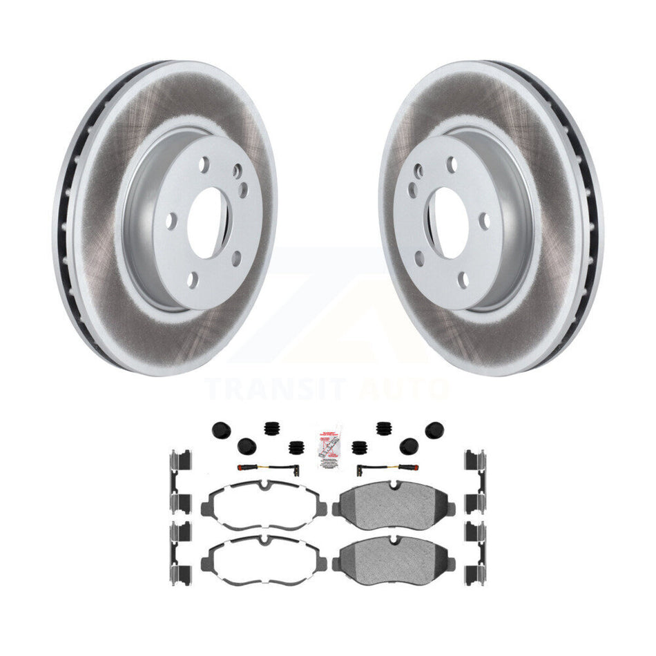 Front Coated Disc Brake Rotors & Semi-Metallic Pad Kit For 2016-2023 Mercedes-Benz Metris KGA-101045