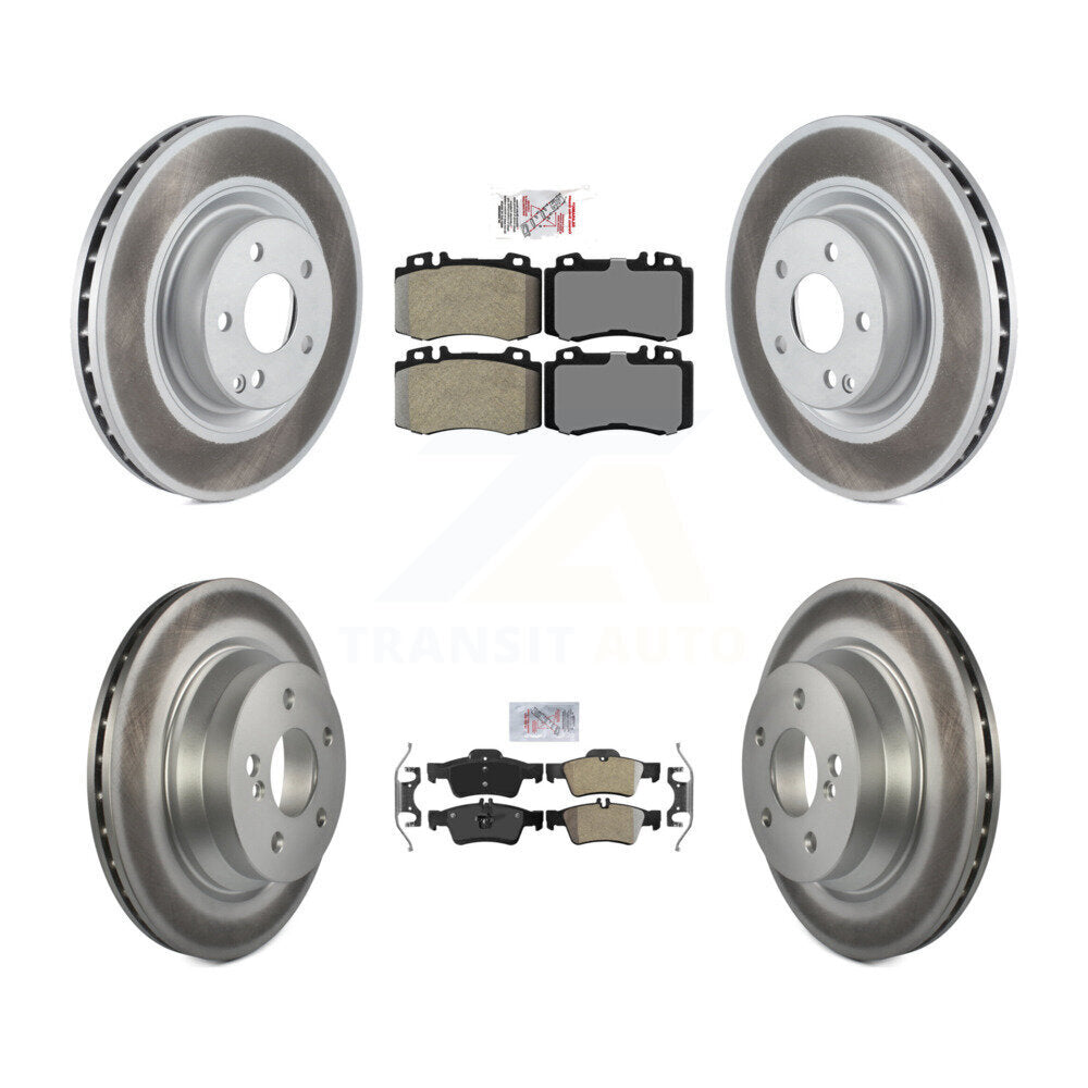 Front Rear Semi-Metallic Pad Coated Brake Rotors Kit For Mercedes-Benz CLS550 CLS500 E550 KGA-101054