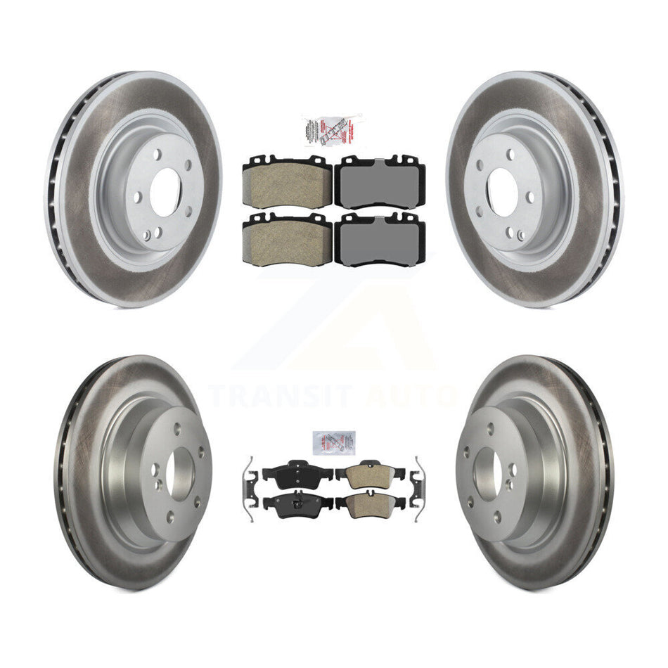 Front Rear Semi-Metallic Pad Coated Brake Rotors Kit For Mercedes-Benz CLS550 CLS500 E550 KGA-101054