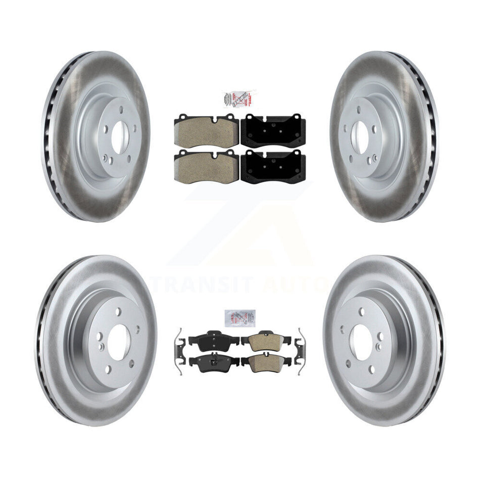 Front Rear Semi-Metallic Pad Coat Brake Rotors Kit For Mercedes-Benz S550 S450 SL550 S350 KGA-101056