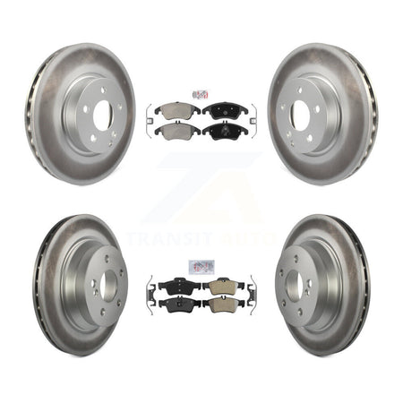 Front Rear Semi-Metallic Pad And Coated Disc Brake Rotors Kit For Mercedes-Benz E350 E400 KGA-101062