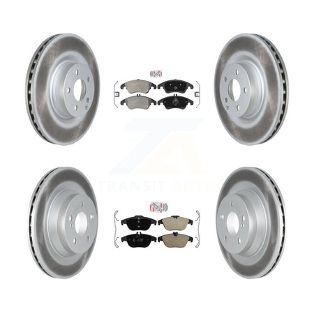 Front Rear Semi-Metallic Pads And Coated Disc Brake Rotors Kit For Mercedes-Benz E550 KGA-101072
