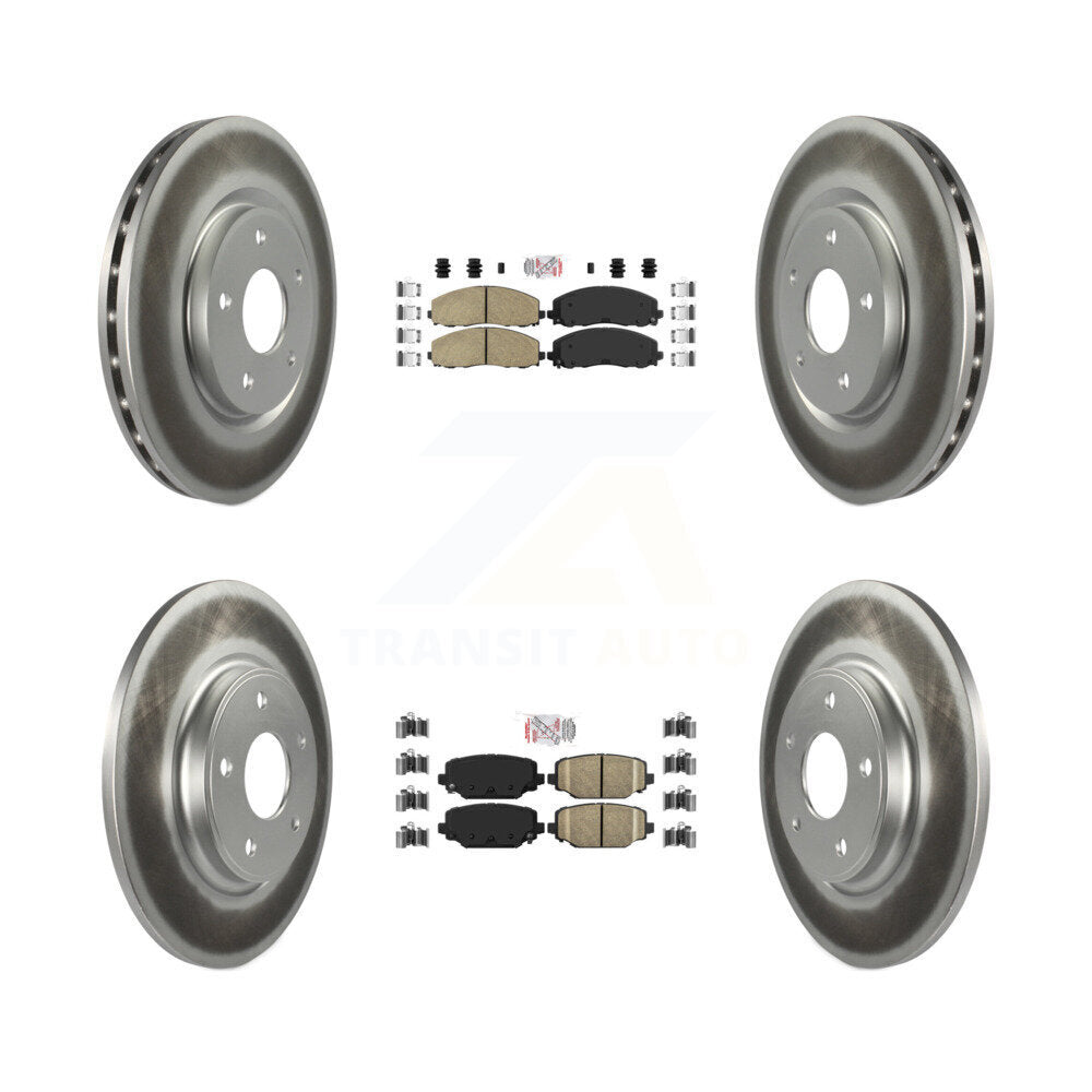 Front Rear Ceramic Pad Coat Brake Rotor Kit For Dodge Grand Caravan Journey Chrysler Town KGA-101077