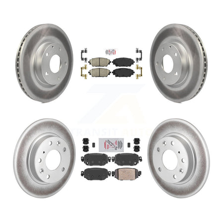 Front Rear Ceramic Pads And Coated Disc Brake Rotors Kit For 2019-2022 Mazda CX-3 AWD KGA-101082