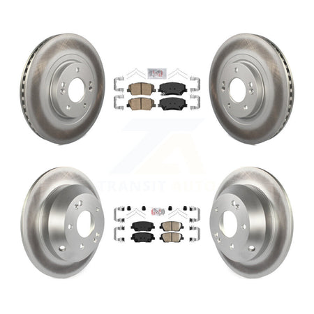 Front Rear Ceramic Pad Coated Disc Brake Rotor Kit For Kia Sorento Hyundai Santa Fe Sport KGA-101108