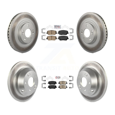 Front Rear Ceramic Pad Coated Disc Brake Rotor Kit For Kia Sorento Hyundai Santa Fe Sport KGA-101109