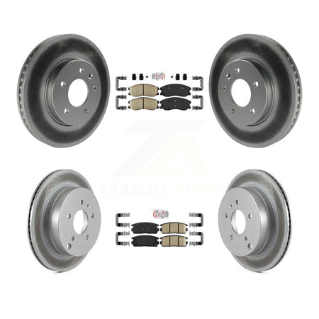 Front Rear Ceramic Pad Coat Brake Rotors Kit For Chevrolet Equinox Pontiac Torrent Saturn KGA-101119