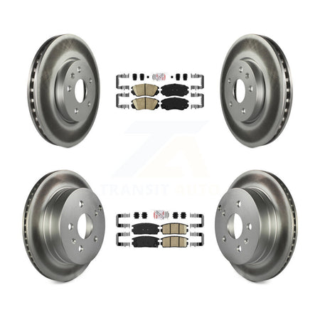 Front Rear Ceramic Pad And Coated Disc Brake Rotors Kit For Chevrolet Equinox GMC Terrain KGA-101125