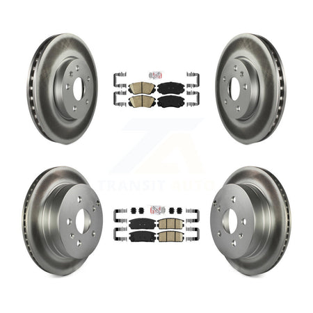 Front Rear Ceramic Pad And Coated Disc Brake Rotors Kit For Chevrolet Equinox GMC Terrain KGA-101126