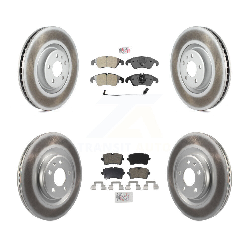 Front Rear Semi-Metallic Pads And Coated Disc Brake Rotors Kit For Audi A6 KGA-101131