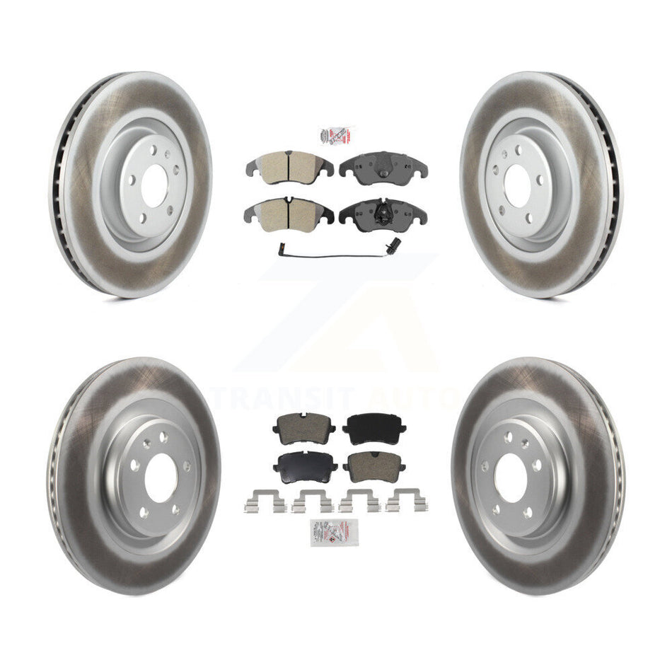 Front Rear Semi-Metallic Pads And Coated Disc Brake Rotors Kit For Audi A6 KGA-101131