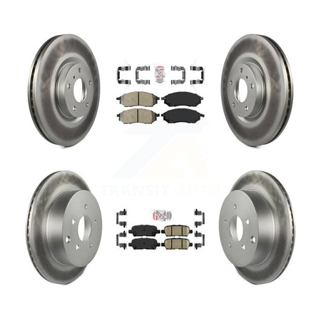 Front Semi-Metallic Rear Ceramic Pads And Coated Disc Brake Rotors Kit For Nissan Murano KGA-101133