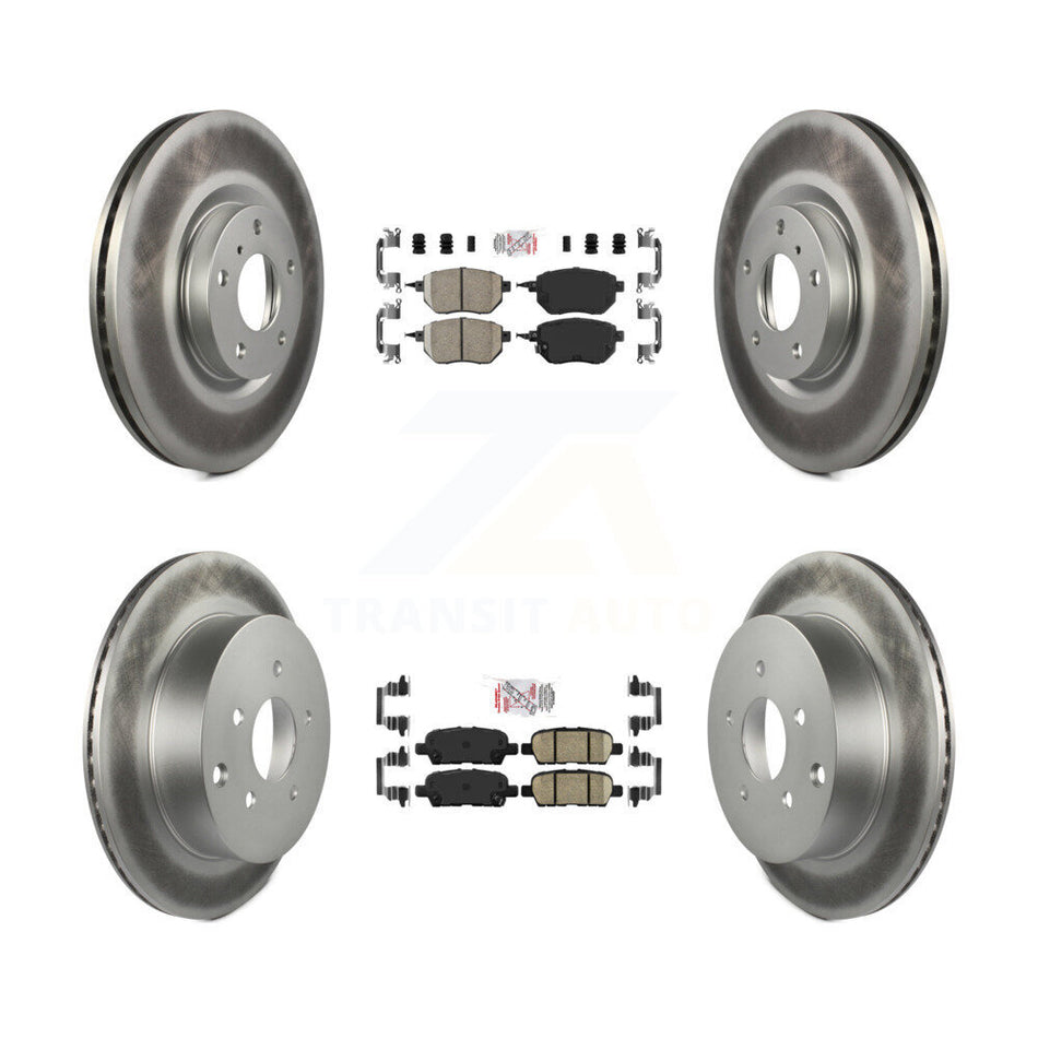 Front Rear Ceramic Pads And Coated Disc Brake Rotors Kit For Nissan Murano KGA-101134