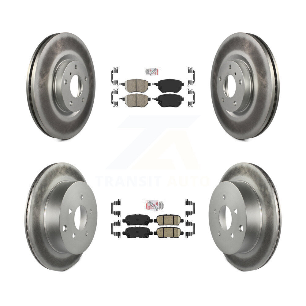 Front Rear Ceramic Pads And Coated Disc Brake Rotors Kit For Nissan Murano KGA-101135
