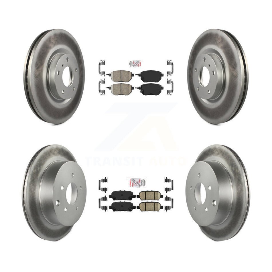 Front Rear Ceramic Pads And Coated Disc Brake Rotors Kit For Nissan Murano KGA-101135