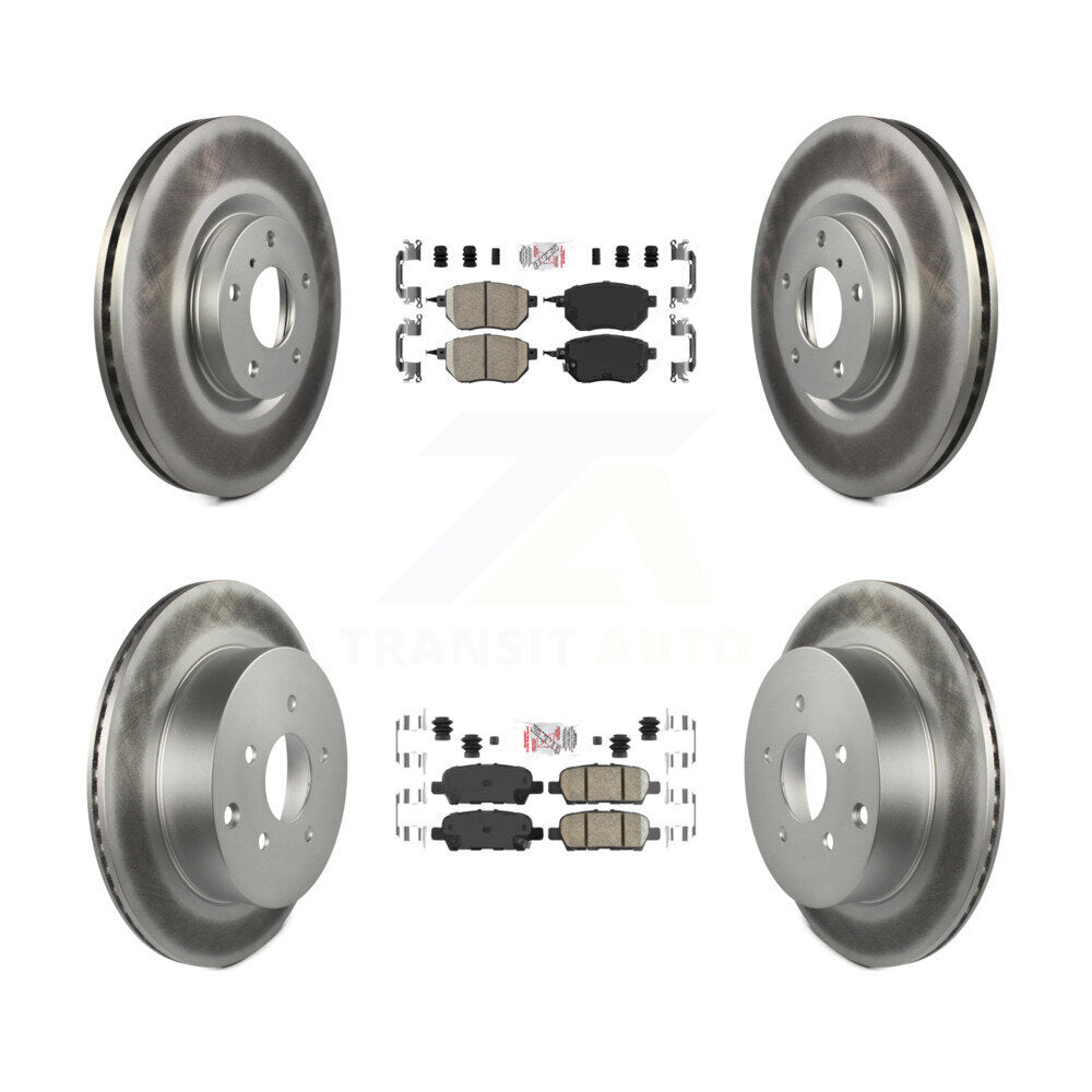 Front Rear Ceramic Pads And Coated Disc Brake Rotors Kit For Nissan Murano KGA-101137