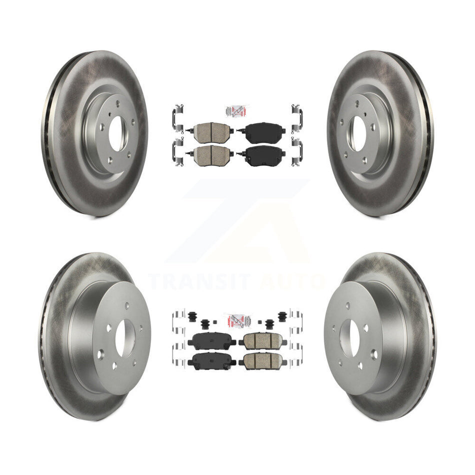 Front Rear Ceramic Pads And Coated Disc Brake Rotors Kit For Nissan Murano KGA-101138
