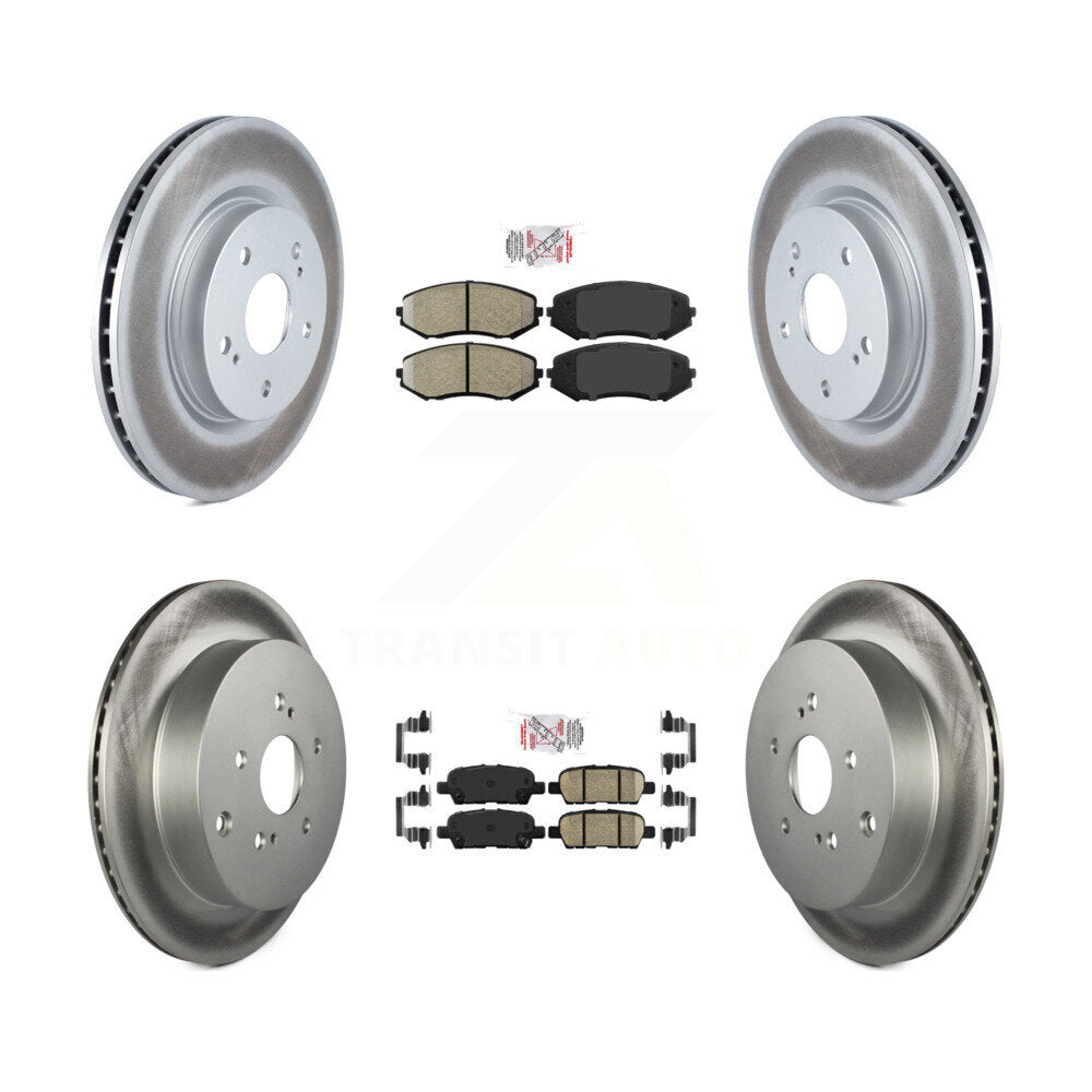 Front Semi-Metallic Rear Ceramic Pad Coated Brake Rotor Kit For 09-13 Suzuki Grand Vitara KGA-101141
