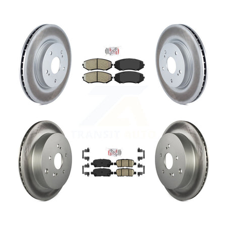 Front Semi-Metallic Rear Ceramic Pad Coated Brake Rotor Kit For 09-13 Suzuki Grand Vitara KGA-101141