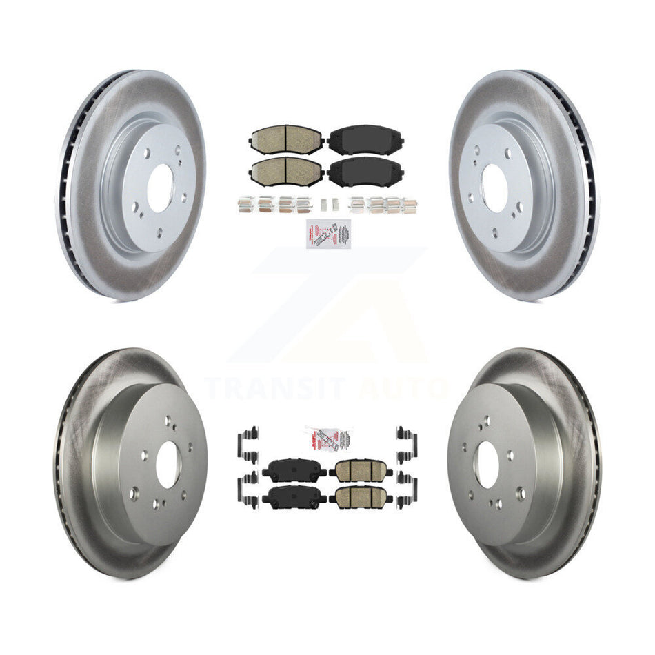 Front Semi-Metallic Rear Ceramic Pad Coated Brake Rotor Kit For 09-13 Suzuki Grand Vitara KGA-101141