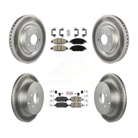 Front Rear Ceramic Pad Coated Brake Rotors Kit For Nissan Murano Pathfinder INFINITI JX35 KGA-101145