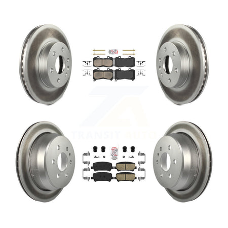 Front Rear Ceramic Pad Coated Brake Rotor Kit For 2015-2020 Chevrolet Colorado GMC Canyon KGA-101153