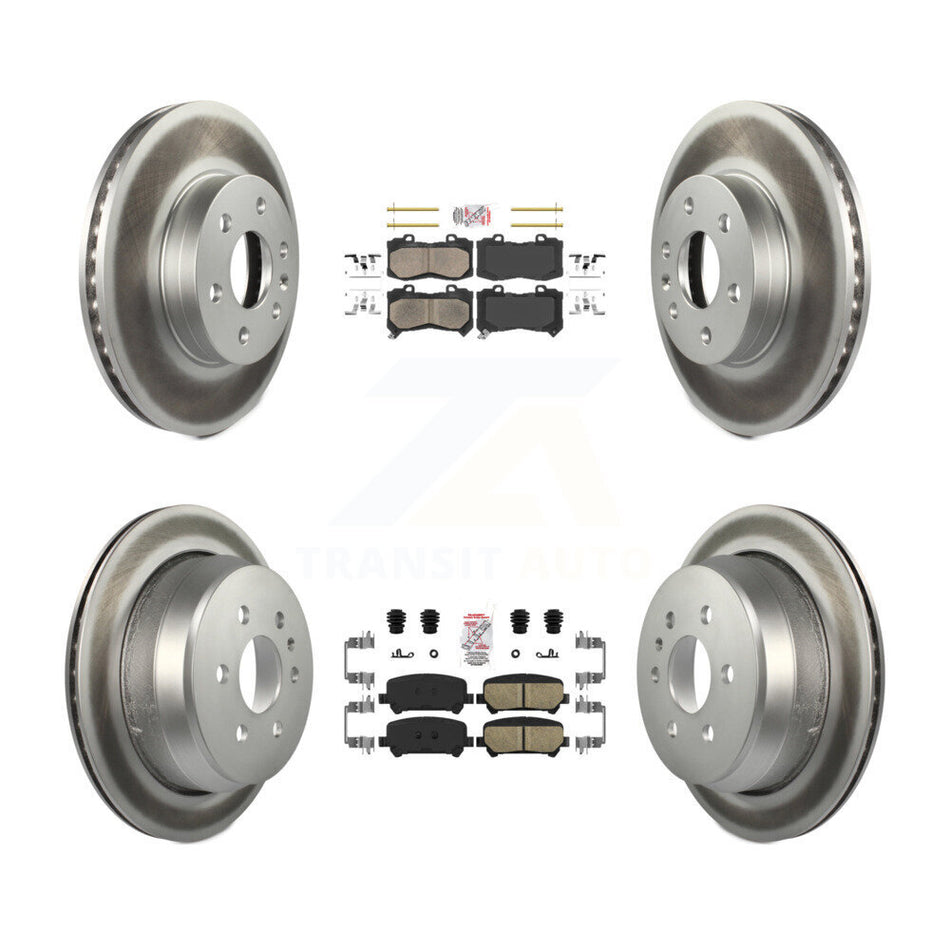 Front Rear Ceramic Pad Coated Brake Rotor Kit For 2015-2020 Chevrolet Colorado GMC Canyon KGA-101153