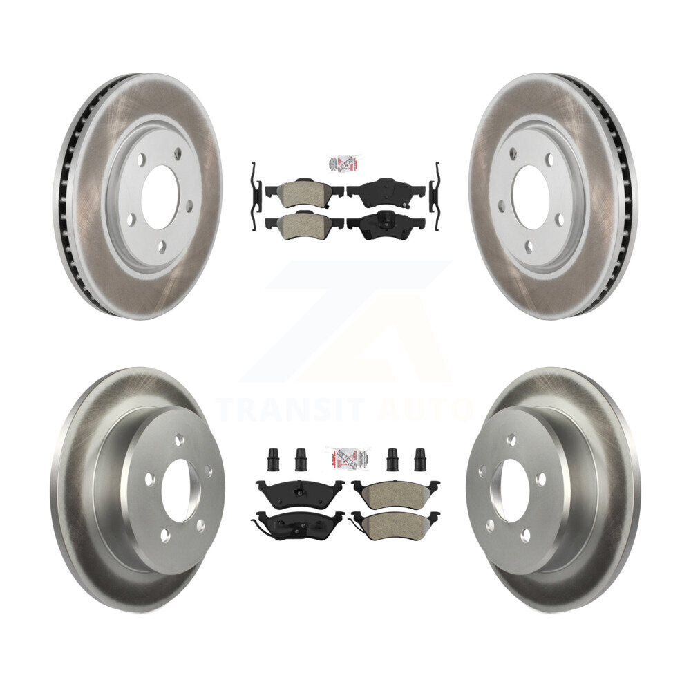 Front Rear Semi-Metallic Pad Coat Brake Rotor Kit For Dodge Grand Caravan Chrysler Town & KGA-101155