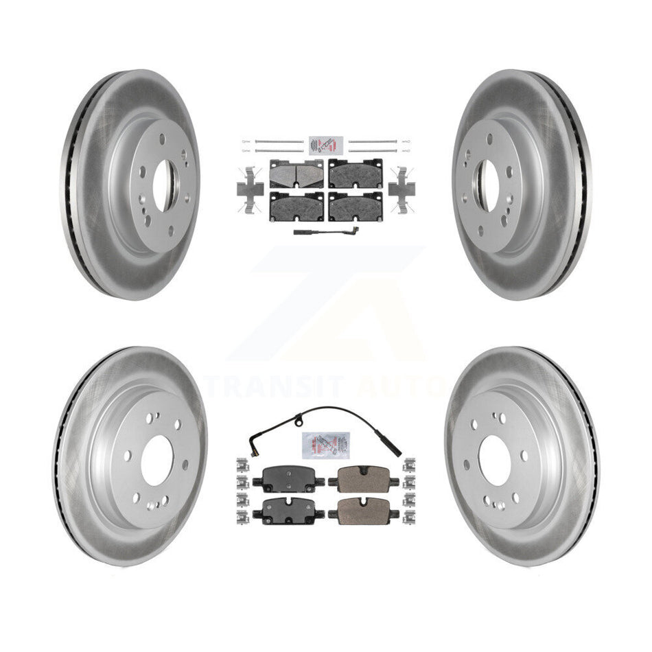 Front Rear Semi-Metallic Pad Coat Brake Rotor Kit For Chevrolet GMC Silverado 1500 Sierra KGA-101159