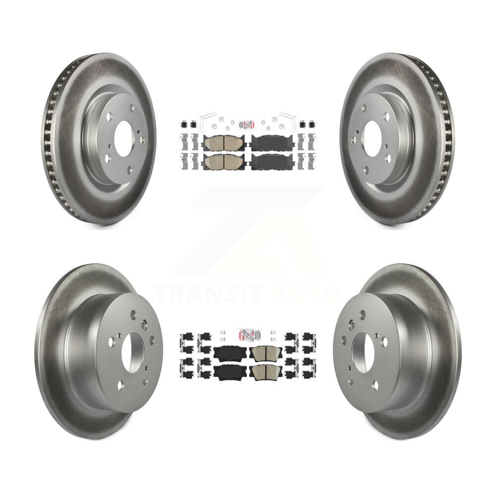 Front Rear Ceramic Pad Coated Brake Rotors Kit For Toyota Camry Lexus ES350 Avalon ES300h KGA-101183