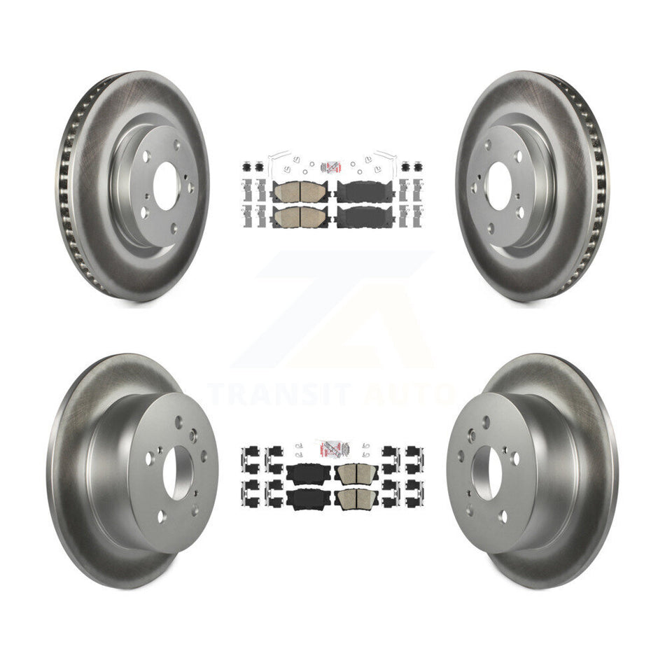 Front Rear Ceramic Pad Coated Brake Rotors Kit For Toyota Camry Lexus ES350 Avalon ES300h KGA-101183