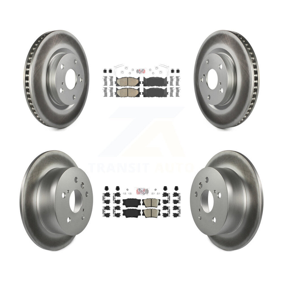 Front Rear Ceramic Pad Coated Brake Rotors Kit For Toyota Camry Lexus ES350 Avalon ES300h KGA-101185