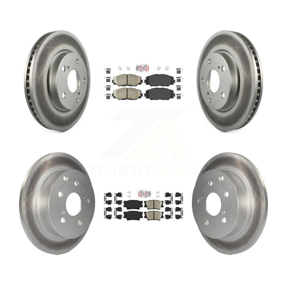 Front Rear Ceramic Pads And Coated Disc Brake Rotors Kit For Toyota RAV4 Lexus HS250h KGA-101186