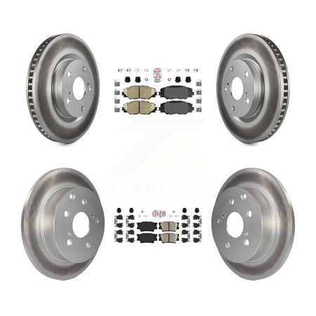 Front Rear Ceramic Pads And Coated Disc Brake Rotors Kit For Toyota RAV4 KGA-101190