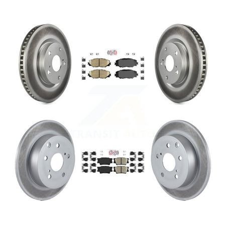 Front Rear Ceramic Pads And Coated Disc Brake Rotors Kit For Toyota Matrix Pontiac Vibe KGA-101191
