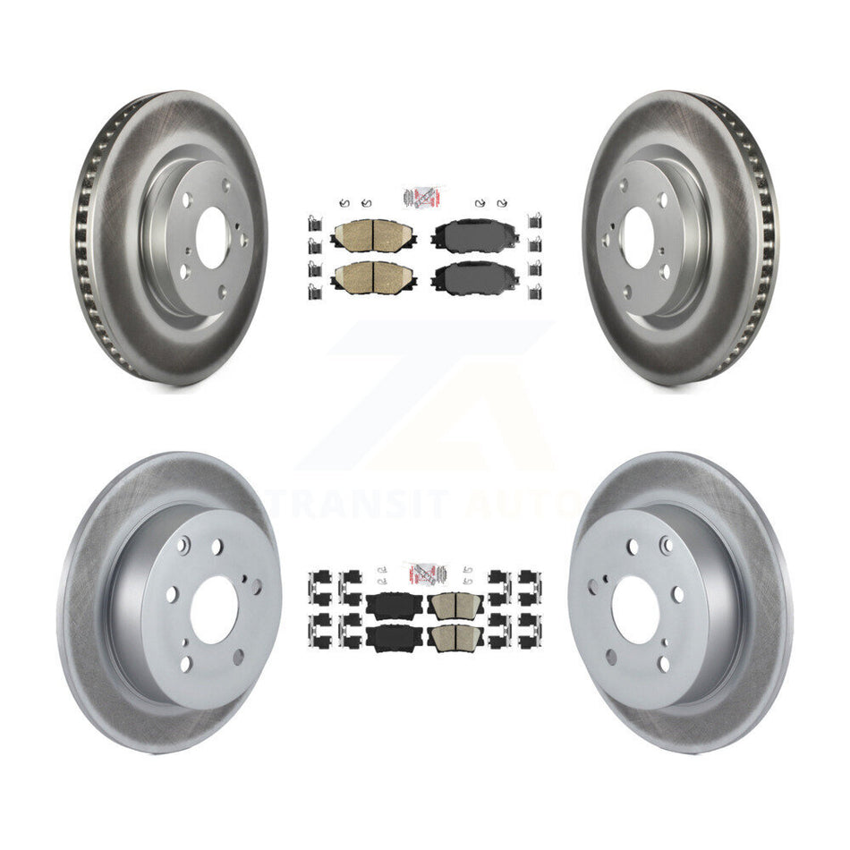 Front Rear Ceramic Pads And Coated Disc Brake Rotors Kit For Toyota Matrix Pontiac Vibe KGA-101191