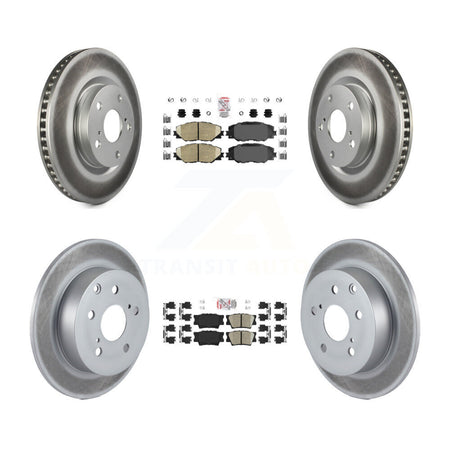 Front Rear Ceramic Pads And Coated Disc Brake Rotors Kit For Toyota Matrix Pontiac Vibe KGA-101192