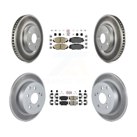 Front Rear Ceramic Pads And Coated Disc Brake Rotors Kit For Toyota Matrix Pontiac Vibe KGA-101194