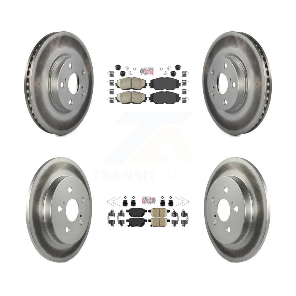 Front Rear Ceramic Pad Coated Disc Brake Rotor Kit For Toyota Corolla Matrix Pontiac Vibe KGA-101196