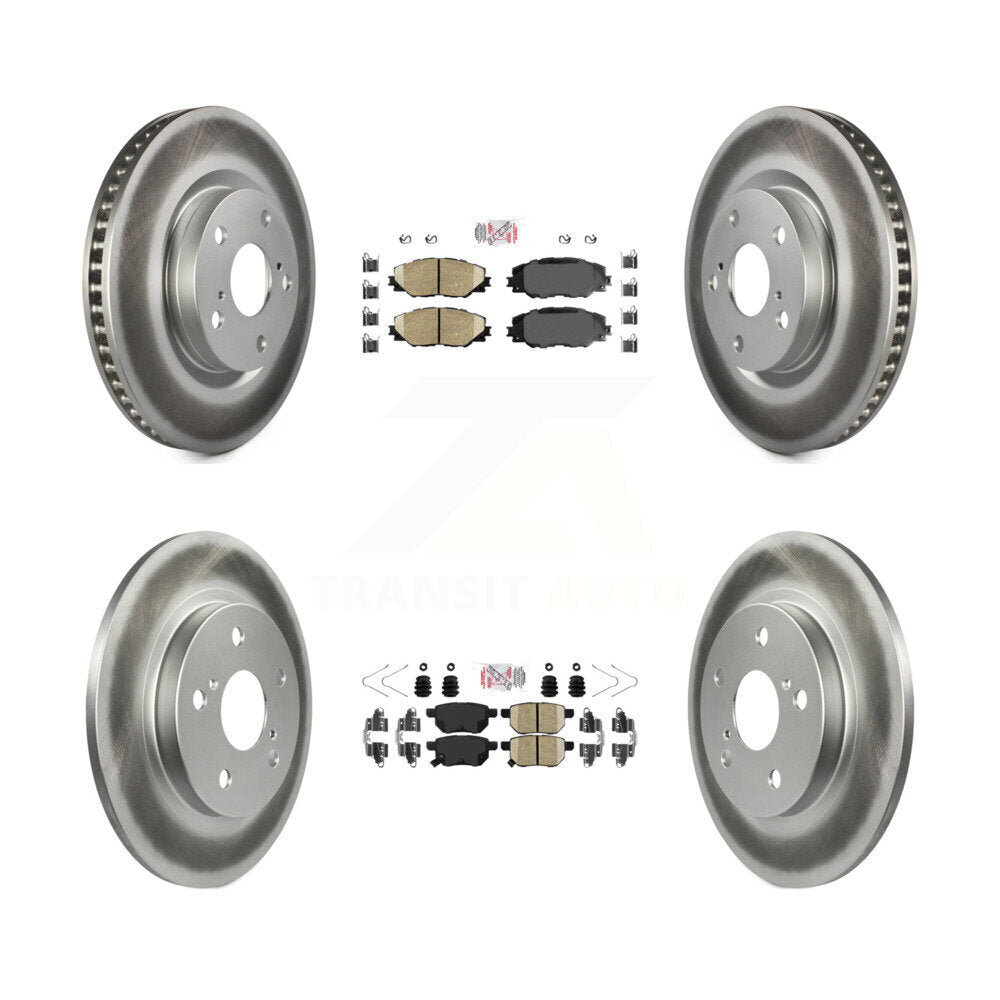 Front Rear Ceramic Pad & Coated Brake Rotor Kit For Toyota Matrix Pontiac Vibe Corolla iM KGA-101197