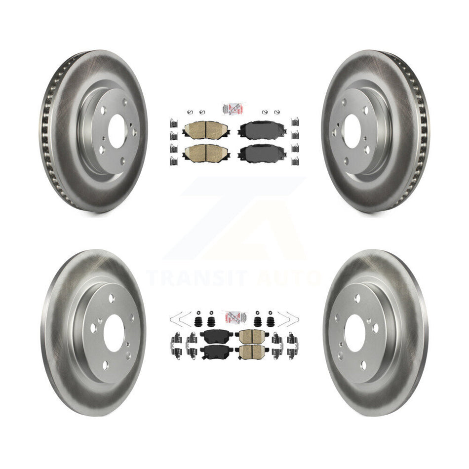 Front Rear Ceramic Pad & Coated Brake Rotor Kit For Toyota Matrix Pontiac Vibe Corolla iM KGA-101197