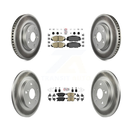 Front Rear Ceramic Pad & Coated Brake Rotor Kit For Toyota Matrix Pontiac Vibe Corolla iM KGA-101198