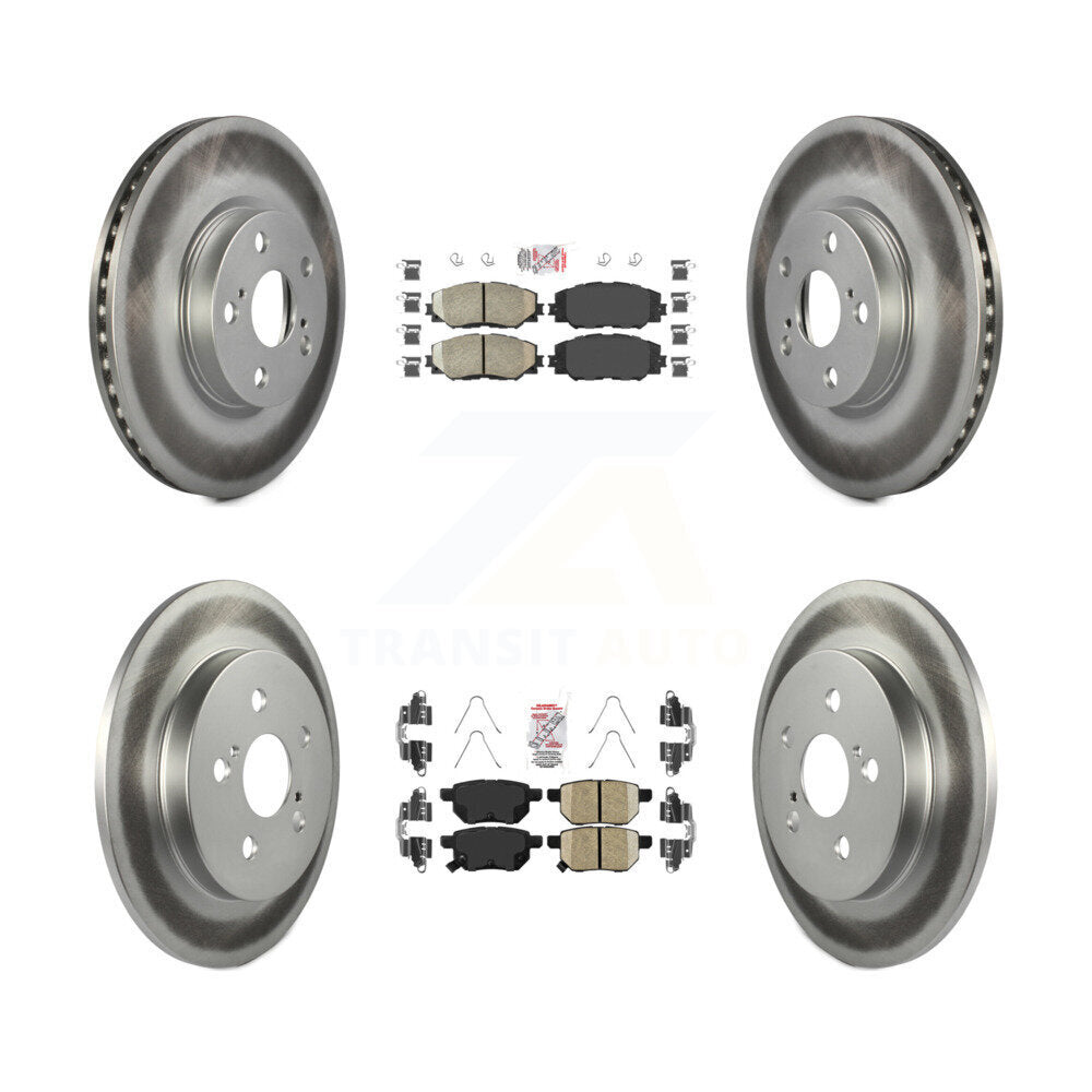 Front Rear Ceramic Pad Coated Disc Brake Rotor Kit For Toyota Corolla Matrix Pontiac Vibe KGA-101199