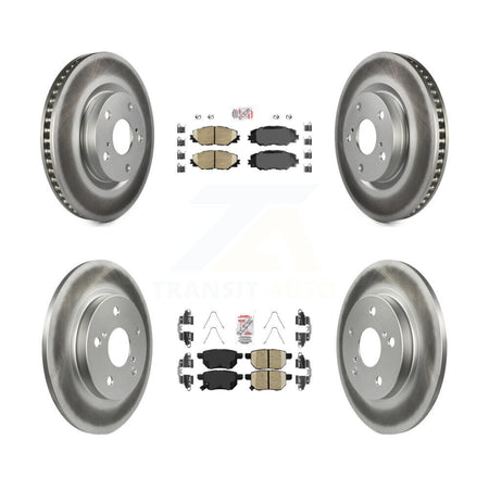 Front Rear Ceramic Pad & Coated Brake Rotor Kit For Toyota Matrix Pontiac Vibe Corolla iM KGA-101201