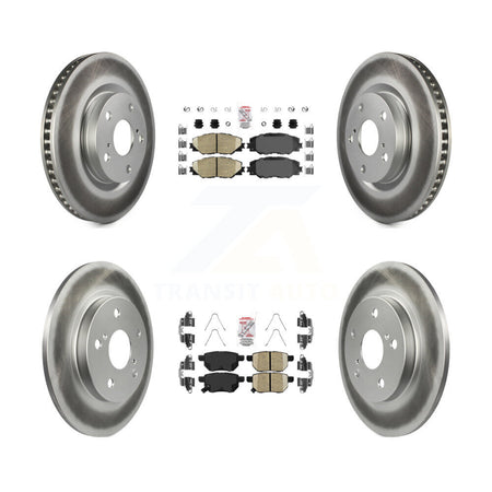 Front Rear Ceramic Pad & Coated Brake Rotor Kit For Toyota Matrix Pontiac Vibe Corolla iM KGA-101202