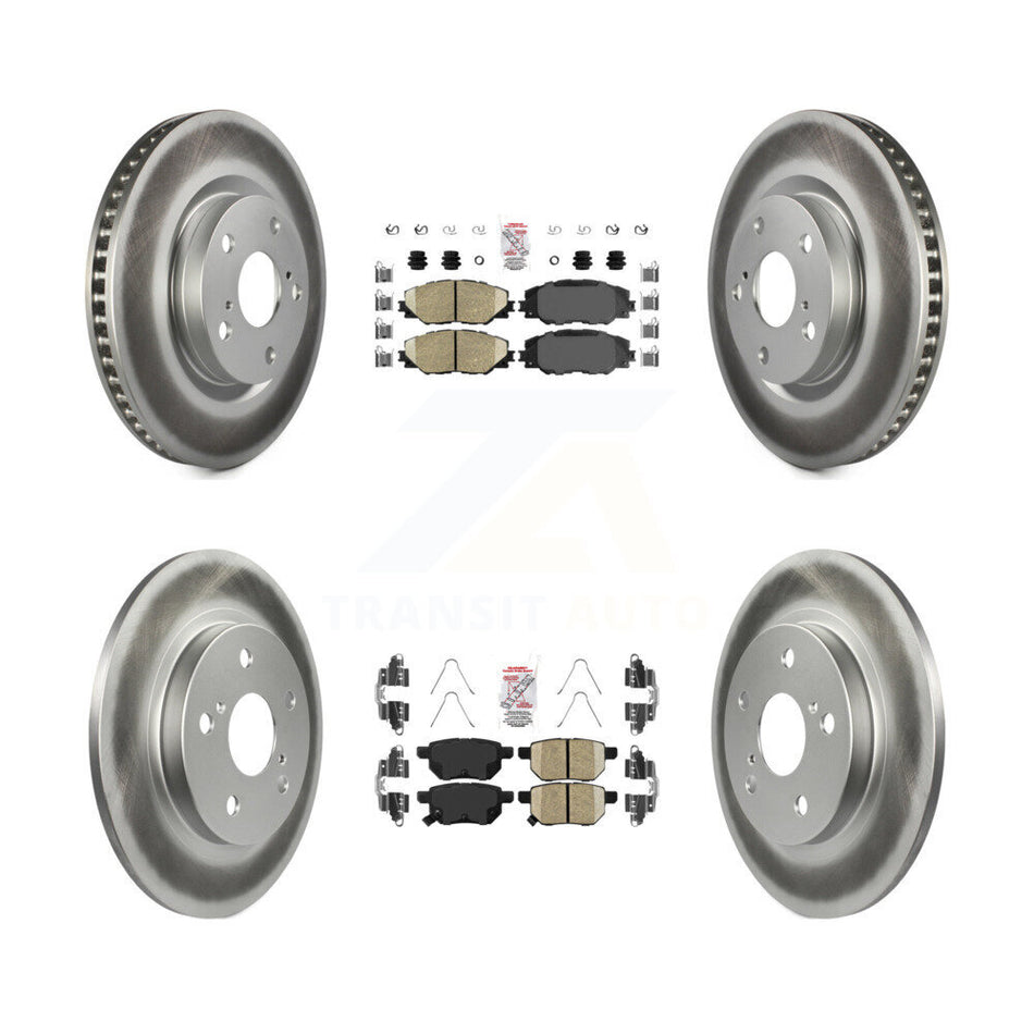 Front Rear Ceramic Pad & Coated Brake Rotor Kit For Toyota Matrix Pontiac Vibe Corolla iM KGA-101202