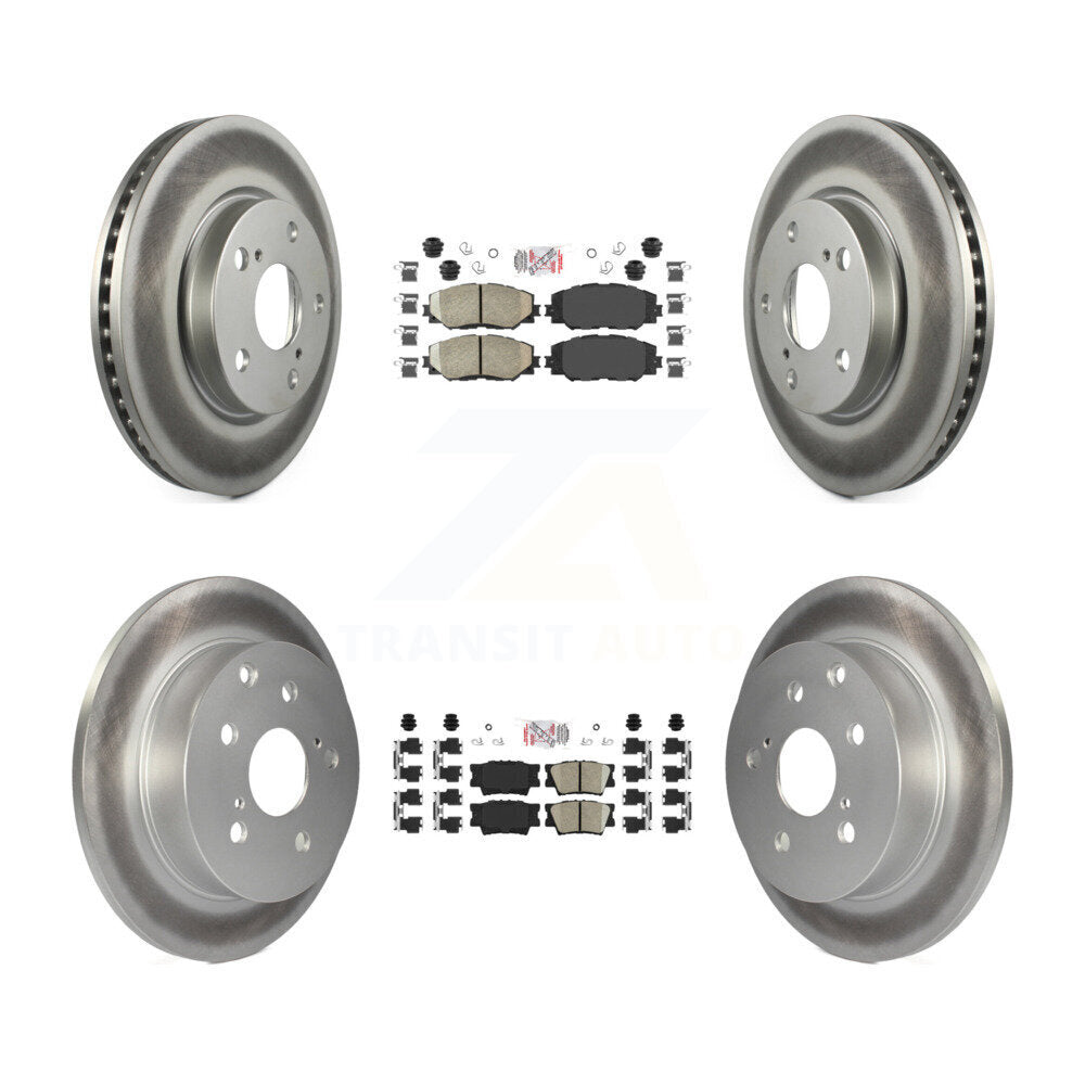Front Rear Ceramic Pads And Coated Disc Brake Rotors Kit For Toyota RAV4 Lexus HS250h KGA-101205