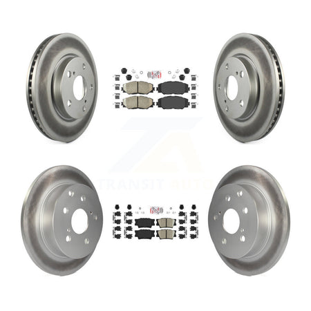Front Rear Ceramic Pads And Coated Disc Brake Rotors Kit For Toyota RAV4 Lexus HS250h KGA-101205
