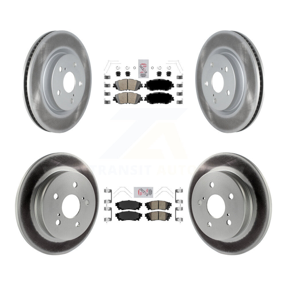 Front Rear Ceramic Pad & Coated Brake Rotor Kit For Toyota RAV4 Camry Corolla Cross Lexus KGA-101212