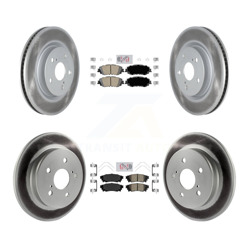 Front Rear Ceramic Pad & Coated Brake Rotor Kit For Toyota RAV4 Camry Corolla Cross Lexus KGA-101213
